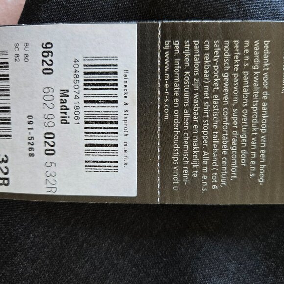 Lot of two (2) NWT Heinecke & Klaproth M.E.N.S. dress pants machine washable - Picture 5 of 16